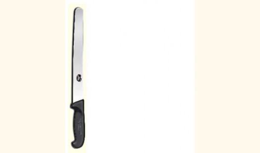 12" Butchers/Chef's BLACK Slicing Knife Round Tip Blade 
